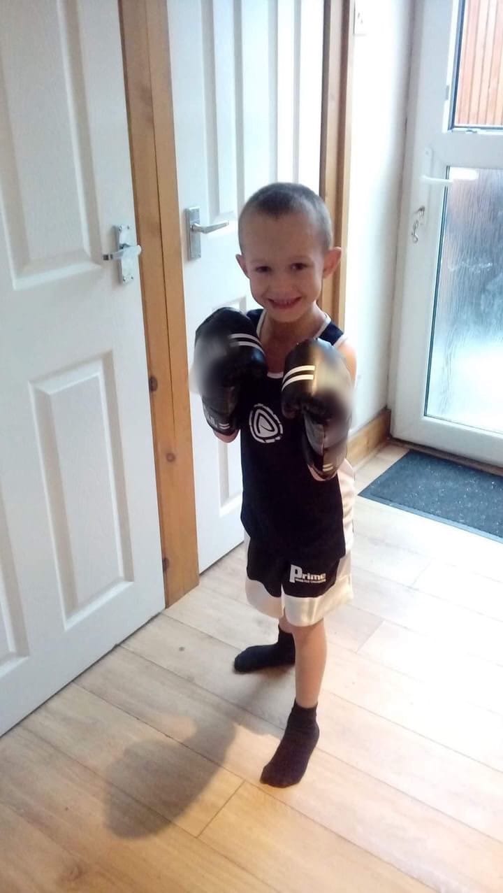 Customer photo review of Kids Boxing Uniform Black