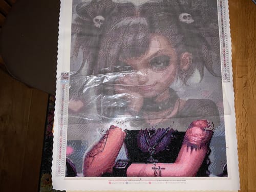 Customer photo review of 5D Diamond Painting AB Steine Punk Lady