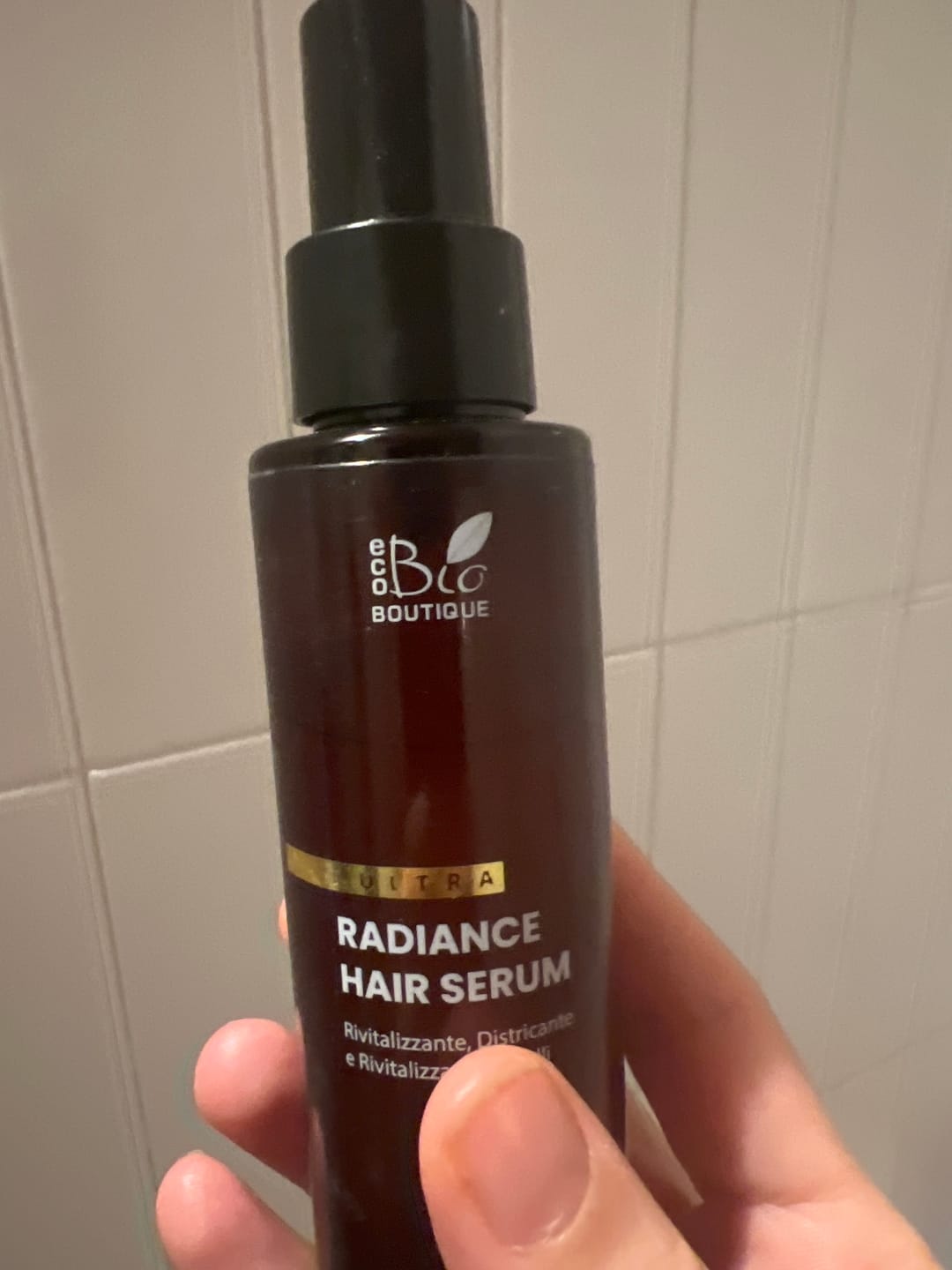 Customer photo review of Radiance Hair Serum