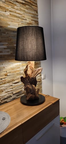 Customer photo review of Wurzelholz Tischlampe IKAL Höhe 82 cm inkl. Lampenschirm