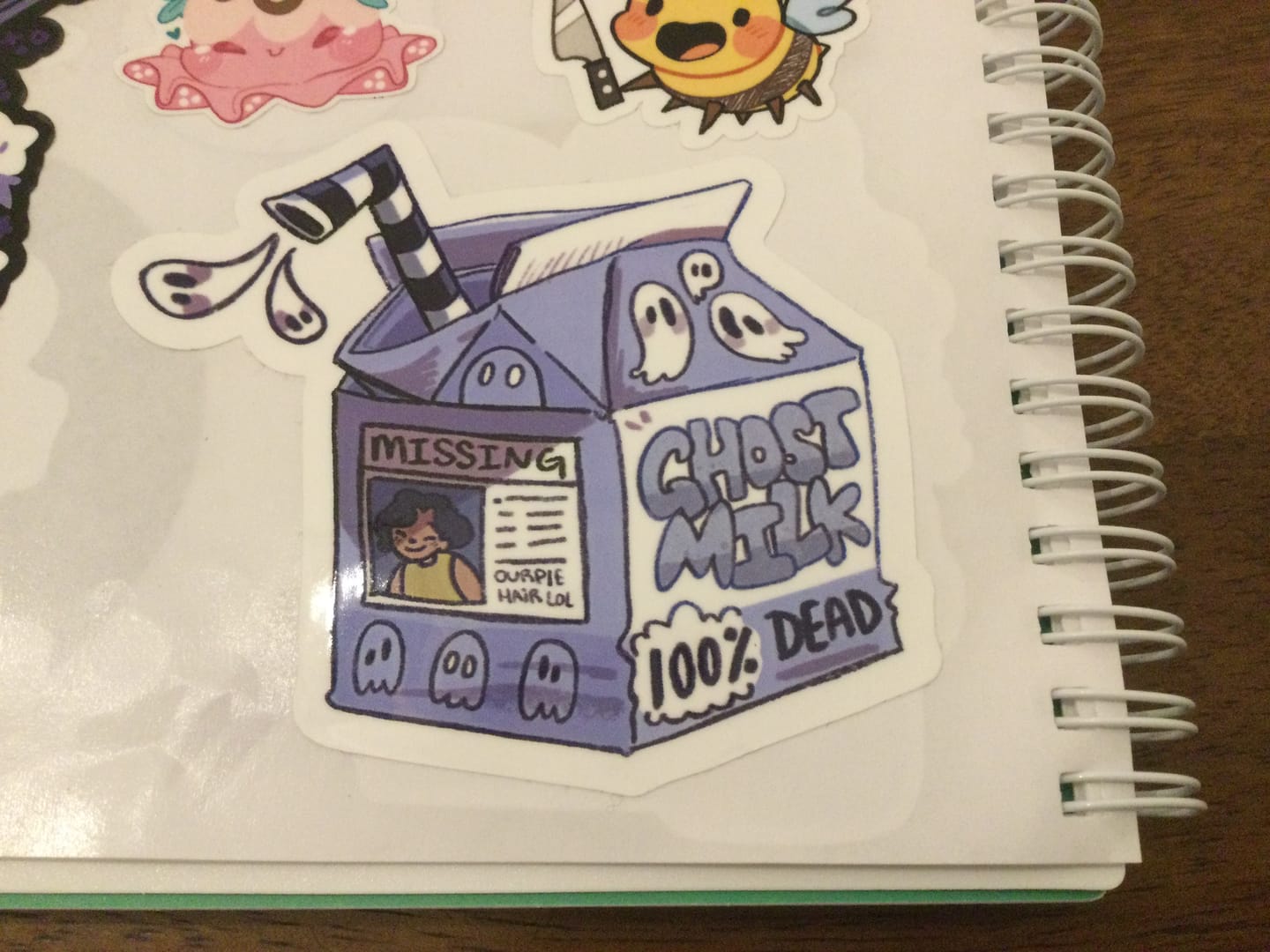 Customer photo review of Milk Carton Stickers!