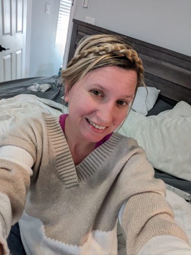 Customer photo review of The Olivia - Braided Headband
