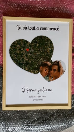 Customer photo review of Carte + Photo - Affiche Personnalisée