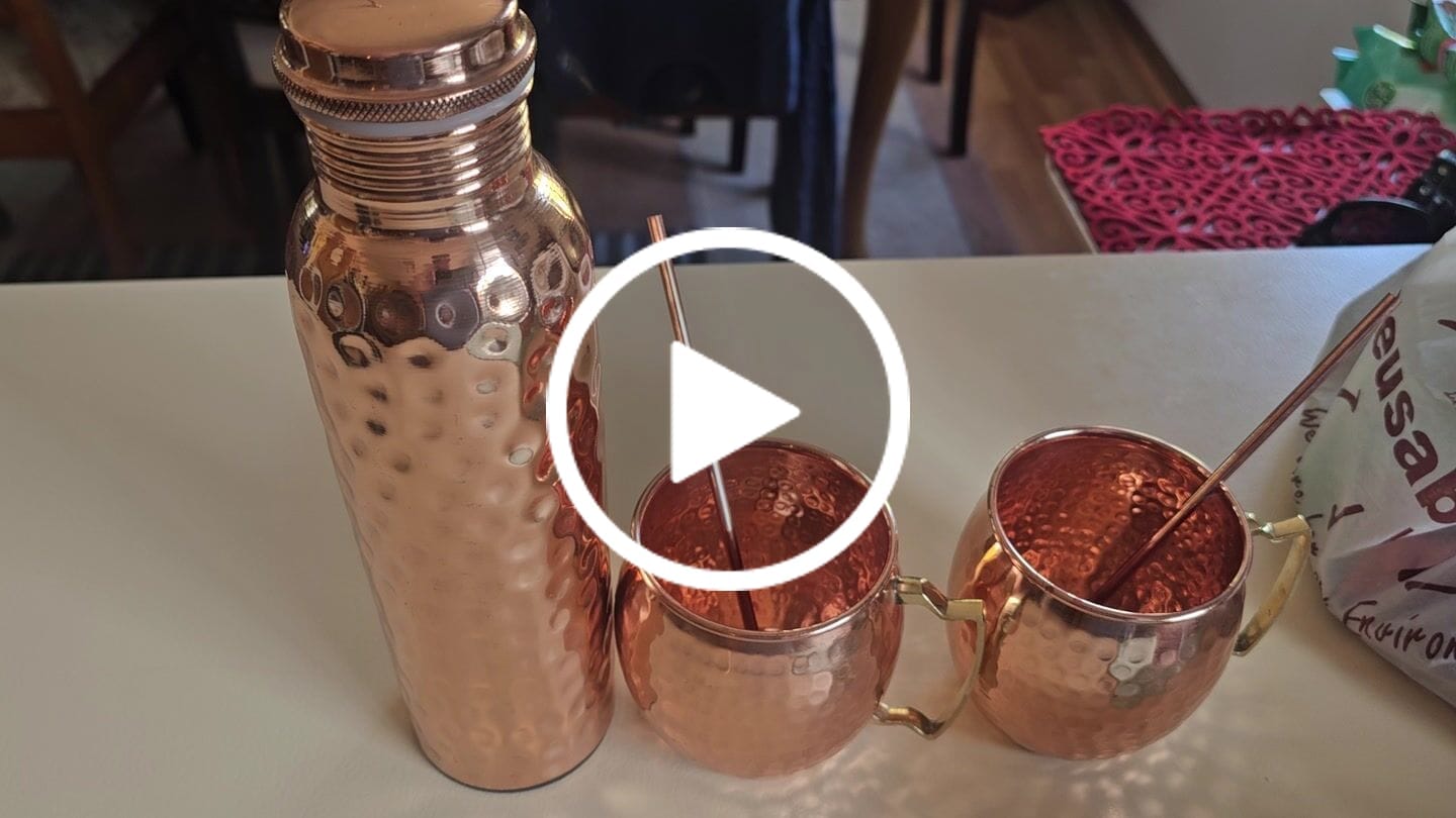 Customer video review of Pure Copper Mule Mugs & Straws (Set of 2)