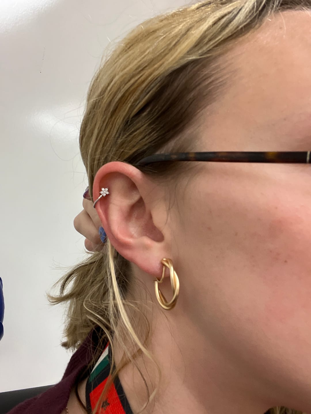 Customer photo review of Daisy Ear Cuff