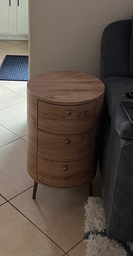 Customer photo review of Etta 26'' Tall Drum 3 - Drawer End Table