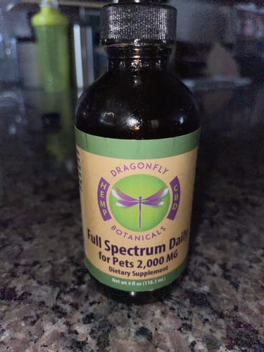 Customer photo review of CBD for Pets - Full Spectrum Daily CBD Hemp Oil for Pets!