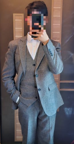 Customer photo review of Three-pieces suit Arthur - Authentic Tweed