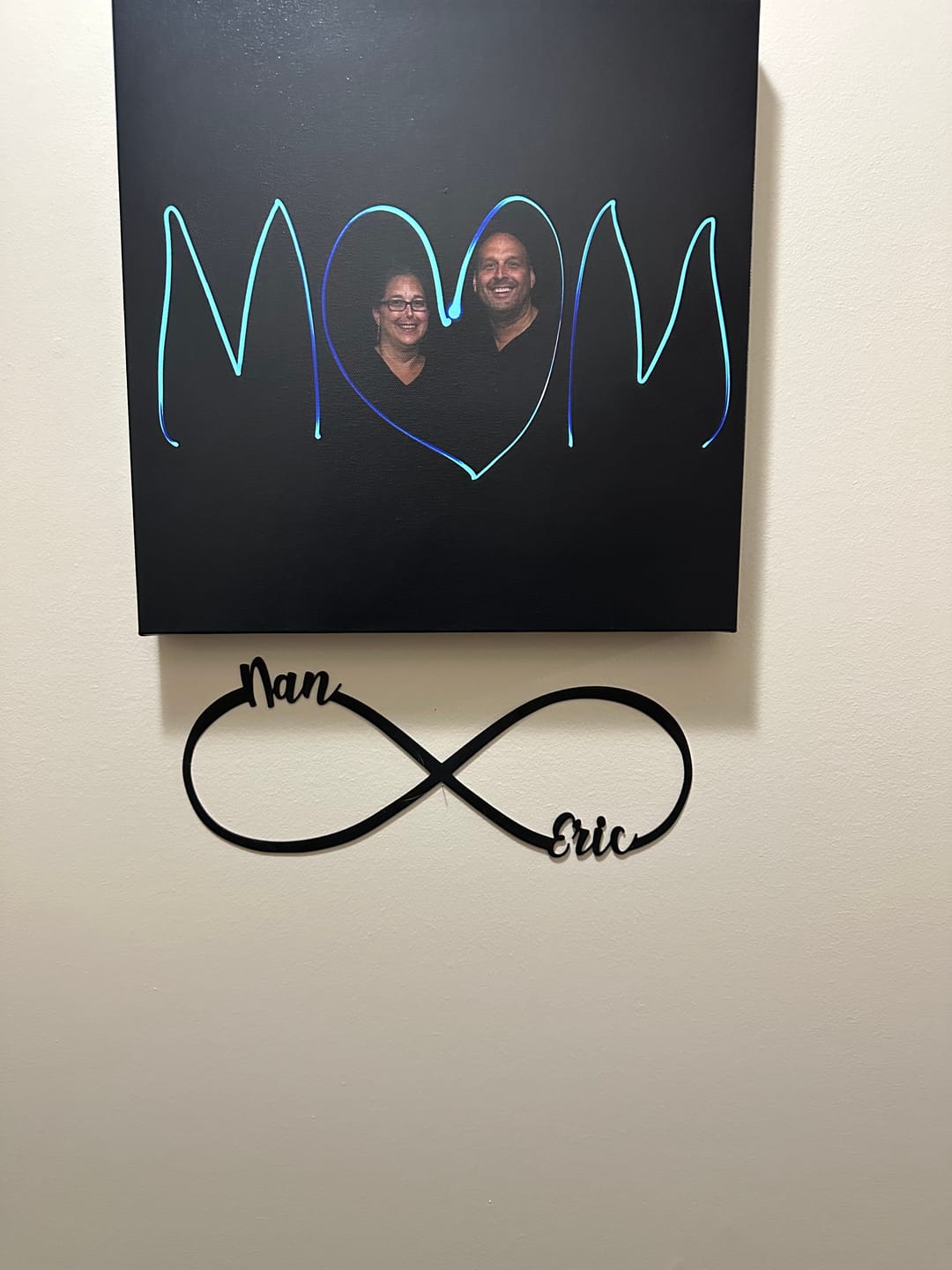 Customer photo review of Infinity Sign- bedroom wall decor for couples, anniversary and wedding, eternity symbol
