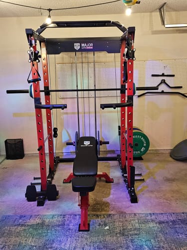 Customer photo review of MAJOR FITNESS All-in-One Home Gym Power Rack Package PLM03