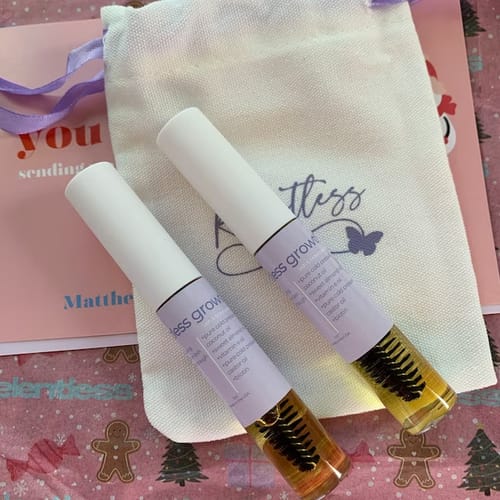 Customer photo review of LASH AND BROW SERUM