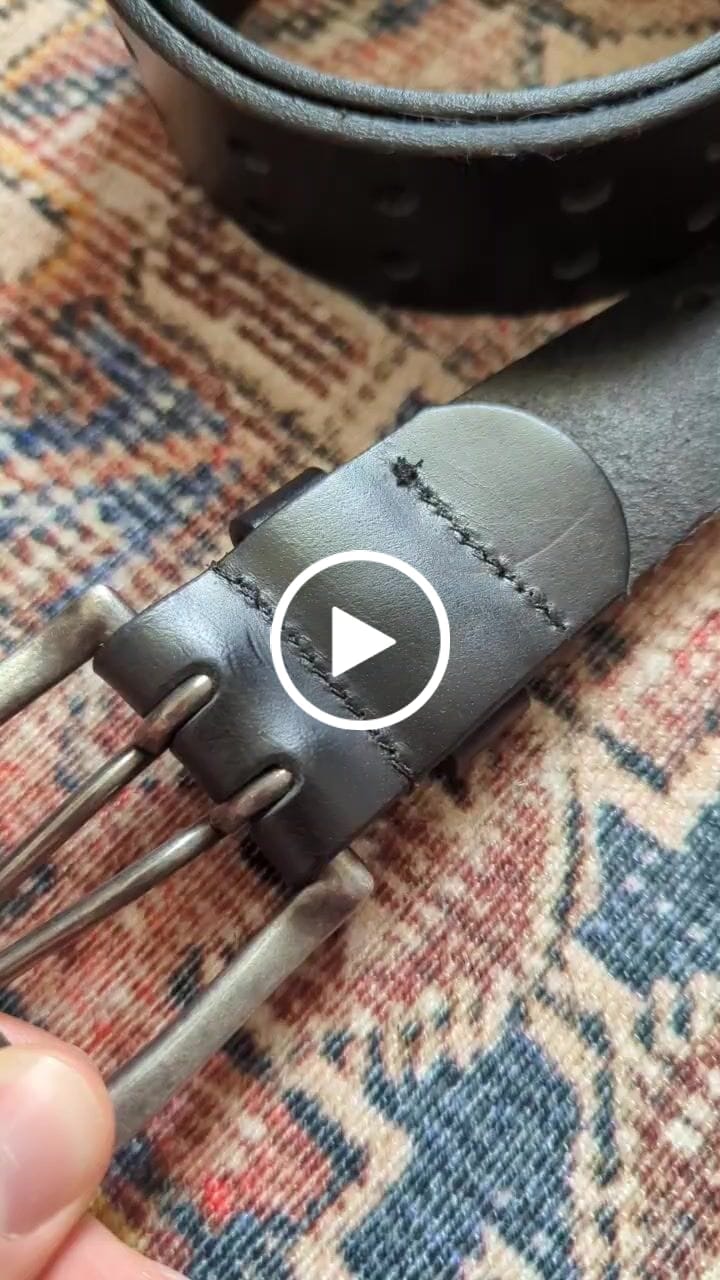 Customer video review of Black Double Hole Full Grain Leather Belt
