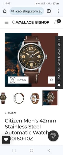Customer photo review of Citizen Men's 42mm Stainless Steel Automatic Watch NJ0160-10Z