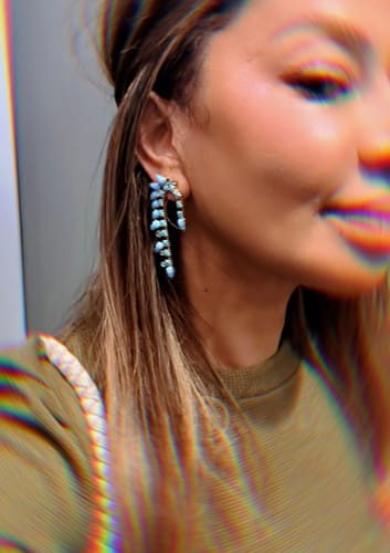 Customer photo review of Solana Earrings