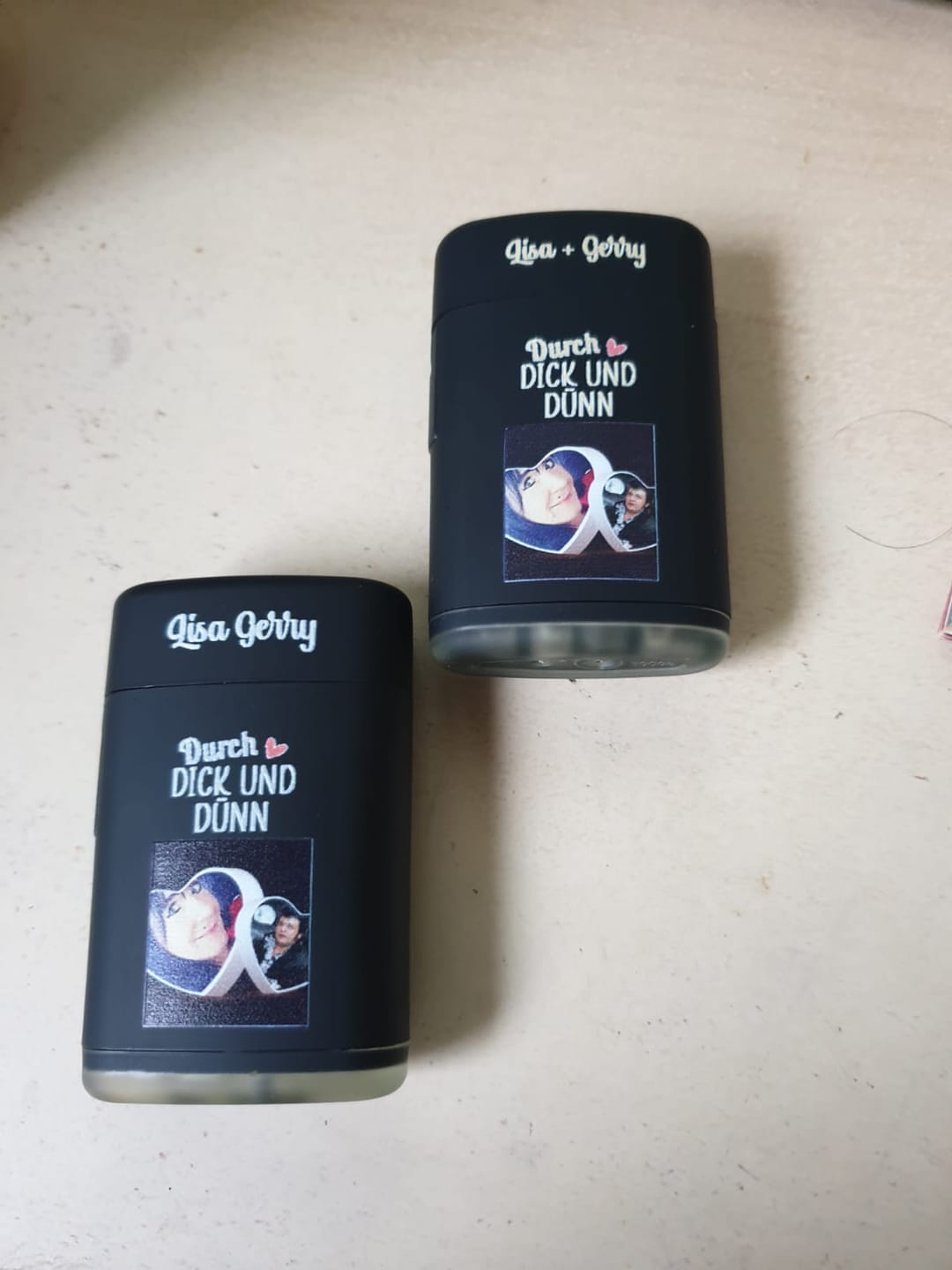 Customer photo review of Lieblingsmensch - Paar-Sturmfeuerzeug