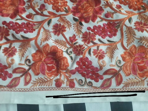 Customer photo review of Pashtush Womens Fine Wool, Light Weight, Gulaabdar Aari Embroidery Stole,