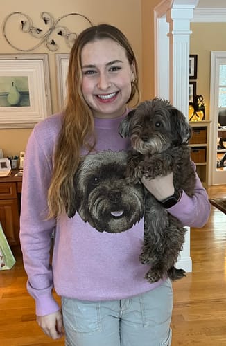 Customer photo review of Portrait Only Pet Custom Sweater
