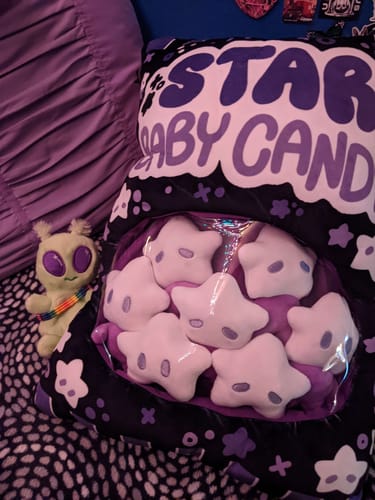 Customer photo review of Star Baby Candy Bag Plush Pillow