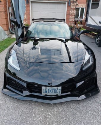 Customer photo review of Corvette C7 ZR1 Conversion Front Bumper Kit