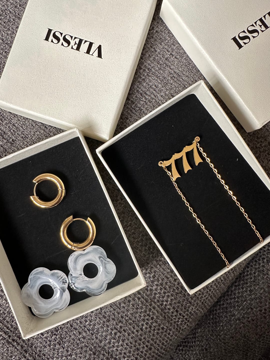 Customer photo review of Angel Numbers Necklace '18k Gold Plated'