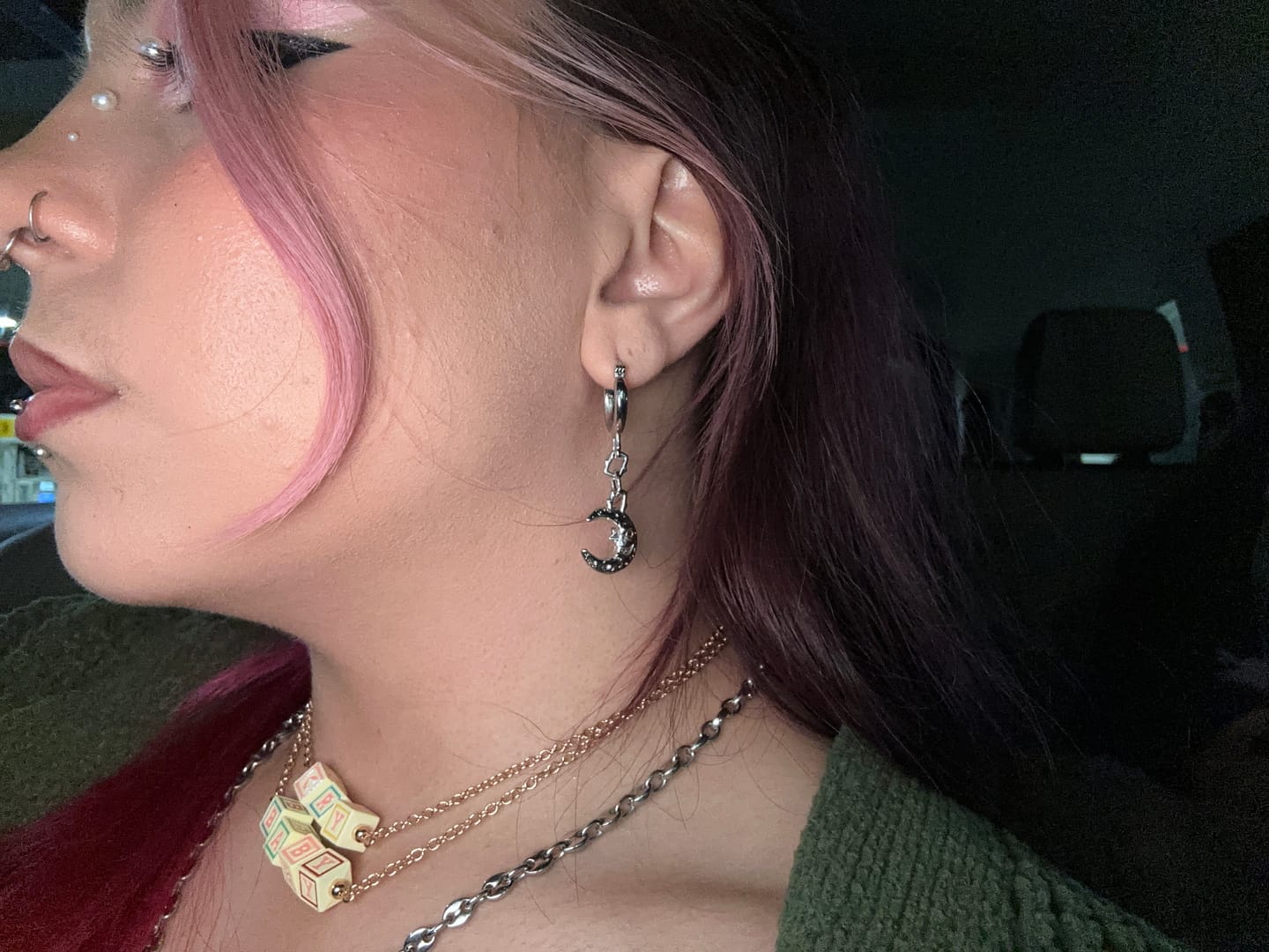 Customer photo review of LUNA DANGLE EARRING