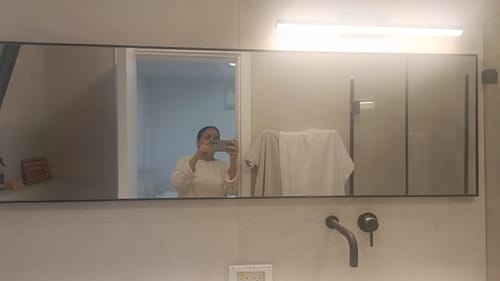 Customer photo review of מראה לפי מידה פינות ישרות