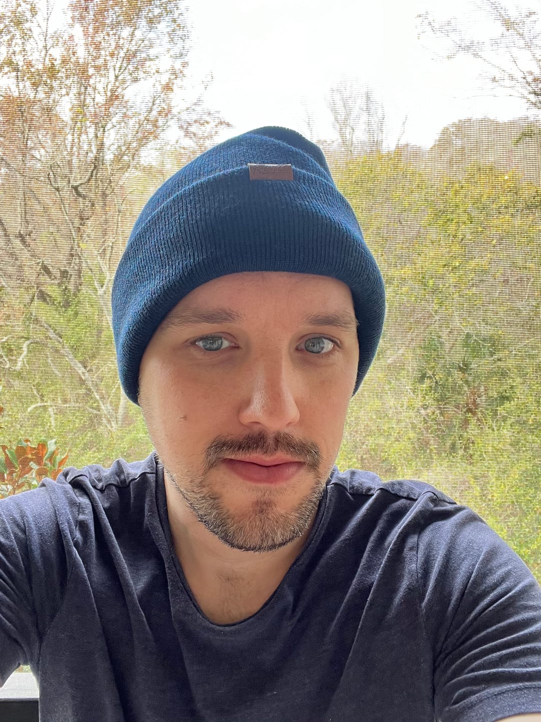 Customer photo review of Classic Blend RSVLTS Navy Beanie