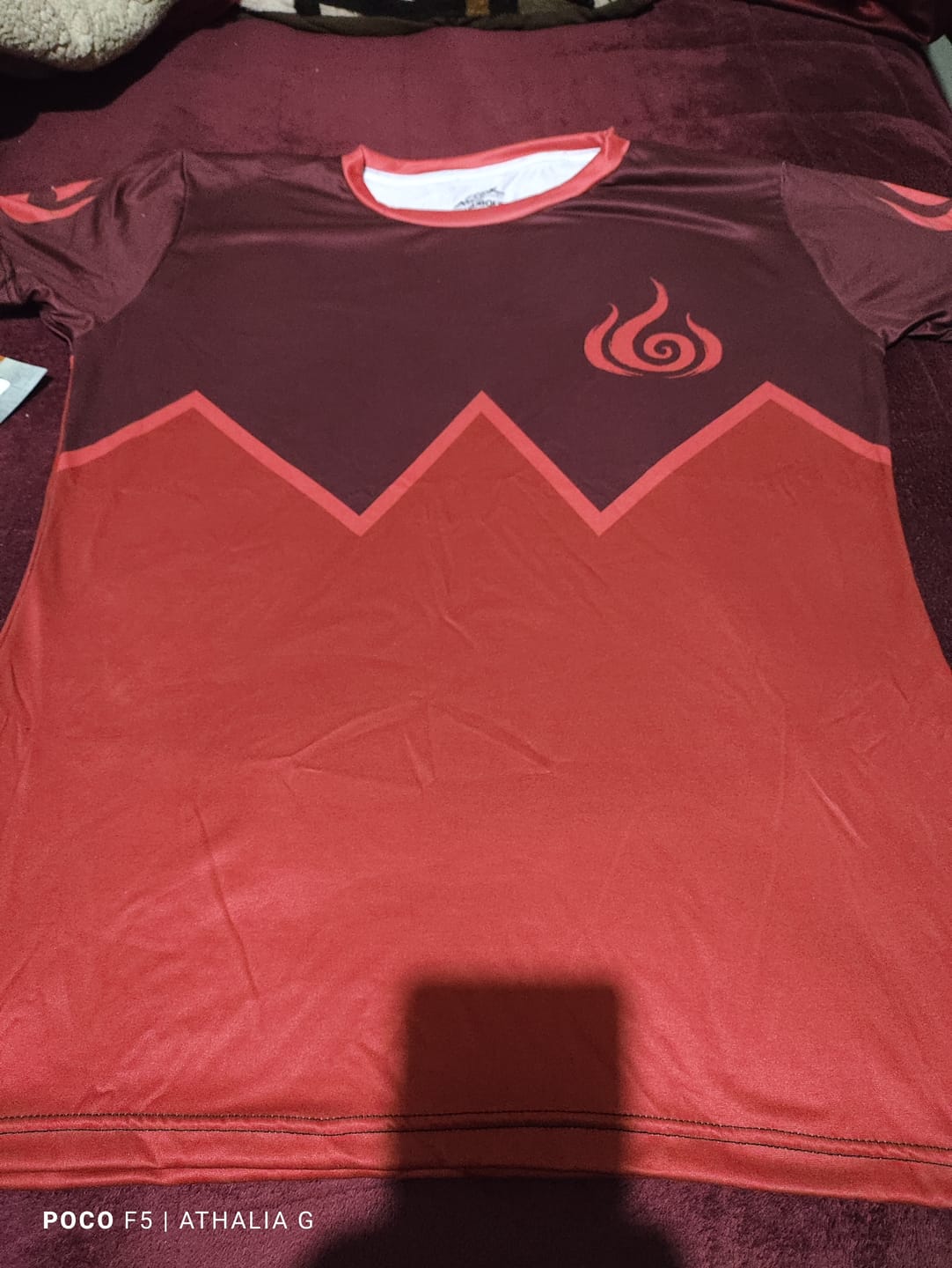 Customer photo review of Playera Pijama Avatar Nación Del Fuego