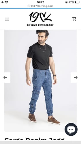 Customer photo review of Cargo Denim Jogg Pants