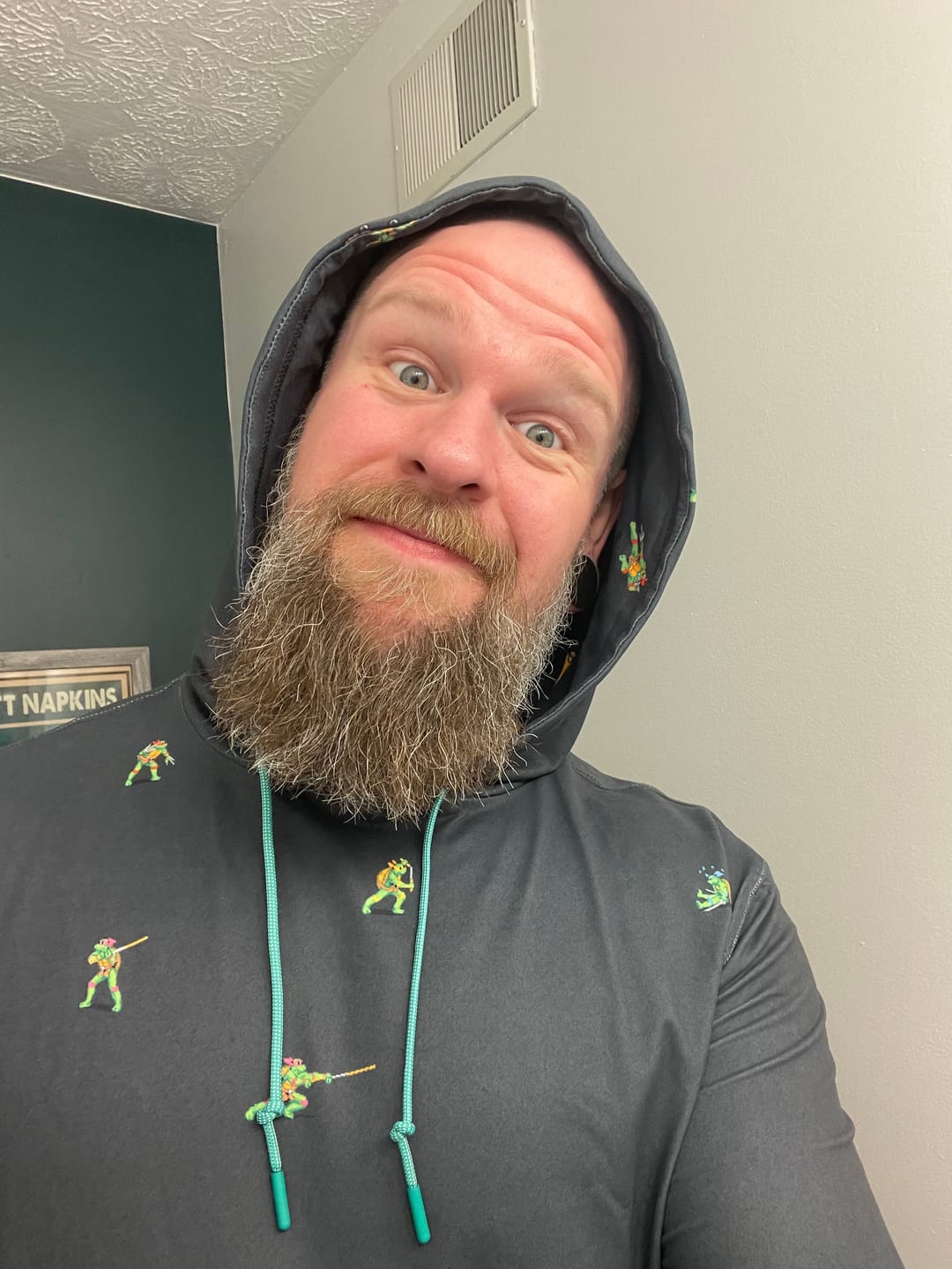 Customer photo review of Teenage Mutant Ninja Turtles "Choose Your Turtle (At Night)" – Performance Hoodie