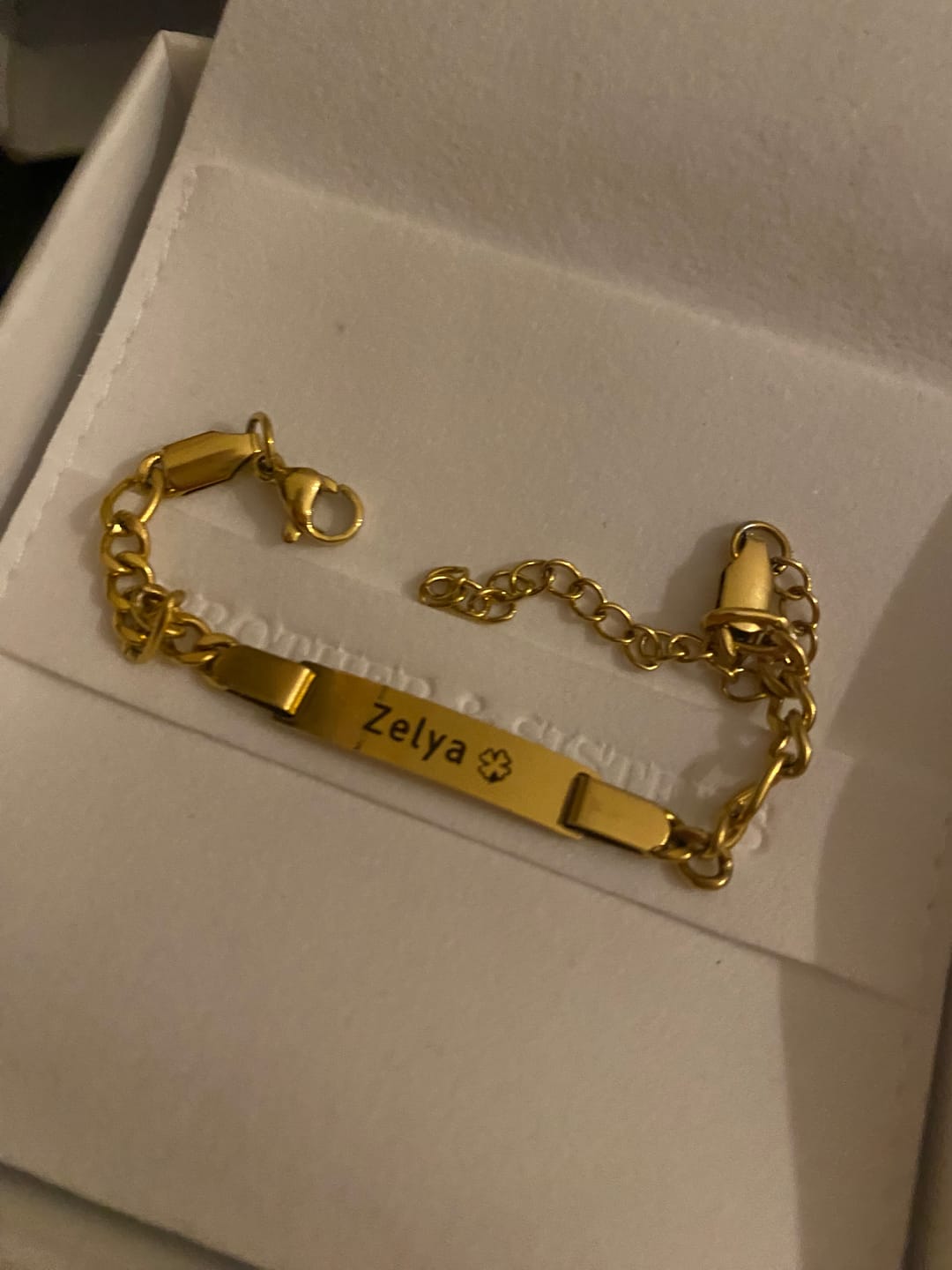 Customer photo review of Baby Name Bracelet