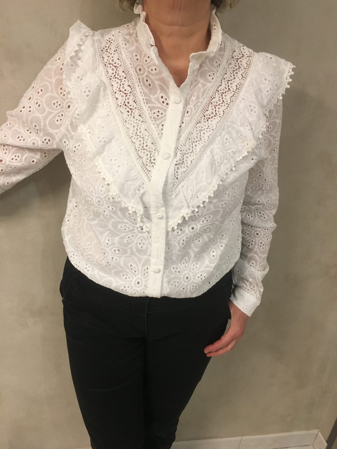 Customer photo review of Chemisier dentelle blanc Izabo