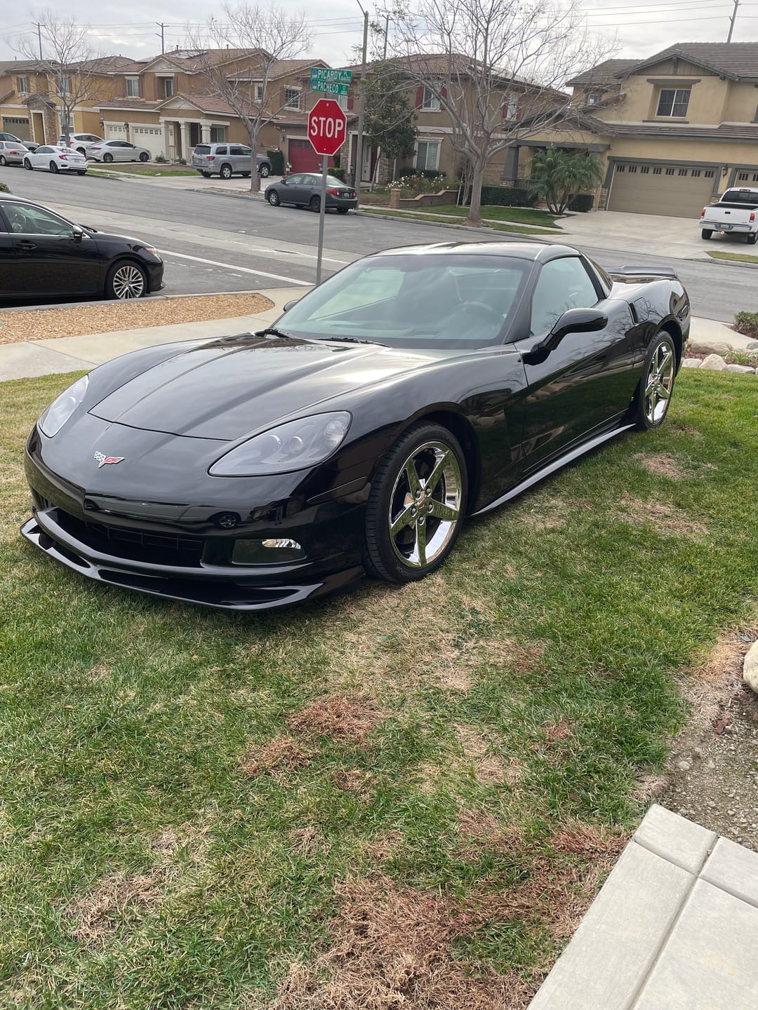 Customer photo review of Corvette C6 Base Model Extended Front Splitter Lip & Side Skirts Rocker Panels