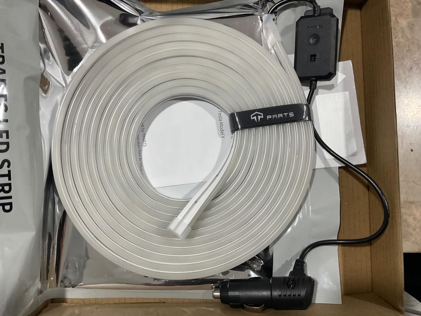Customer photo review of TPARTS Trunk LED Strip for Tesla Model Y