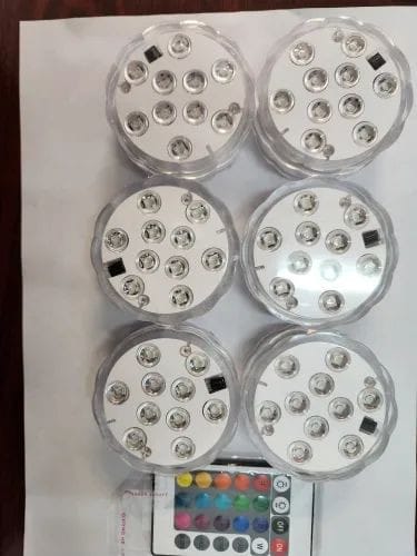 Customer photo review of Kit Luminárias de Piscina RGB - Sem Fio Com Controle Remoto