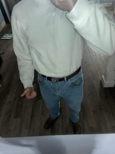 Customer photo review of Wrangler Pants Mens 34 x 32 Blue Denim Jeans