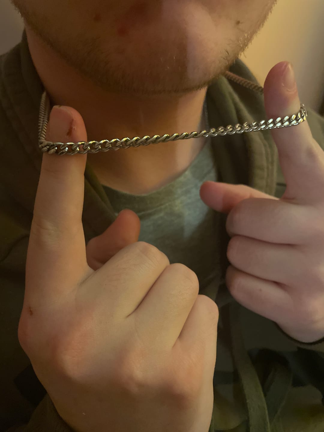 Customer photo review of 5mm Cuban Link Chain
