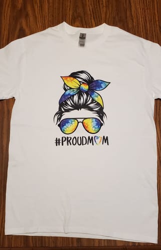 Customer photo review of PROUD MOM DTF Transfer