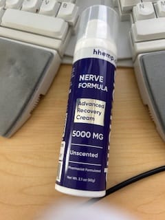 Customer photo review of BioXHemp Nerve Advanced Recovery Cream - Unscented (5,000mg)