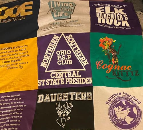 T-shirt quilt from central state university by Richard from KY