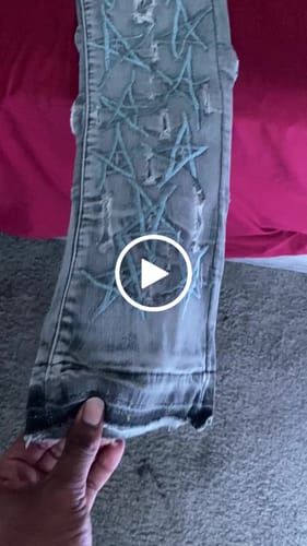 Customer video review of Stars On The Stacked Denim (Grey Bleach) (M5861D)