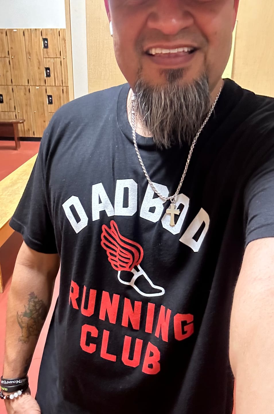 Customer photo review of Dadbod Running Club Shirt