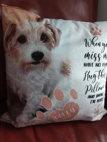 Customer photo review of When you miss me - Personalised pillow