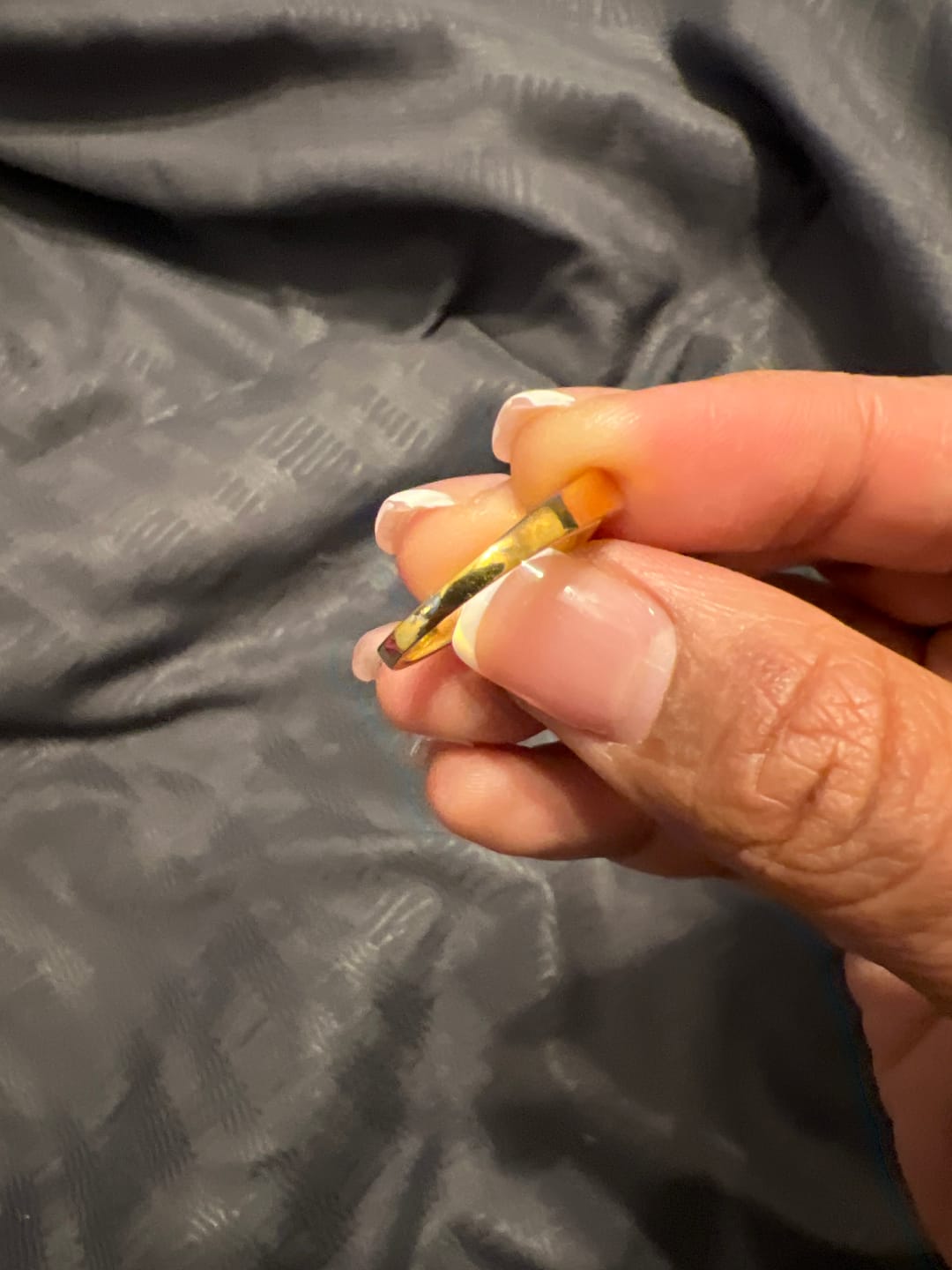 Customer photo review of Engraved Name Ring