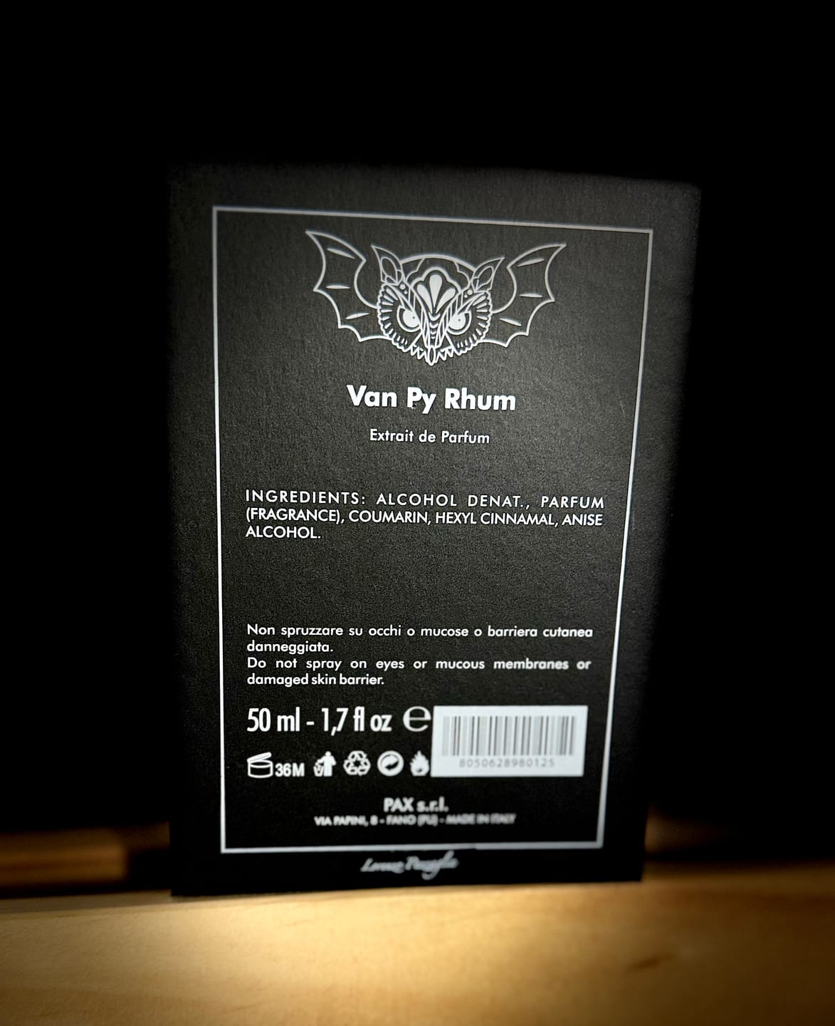 Customer photo review of LORENZO PAZZAGLIA - VAN PY RHUM