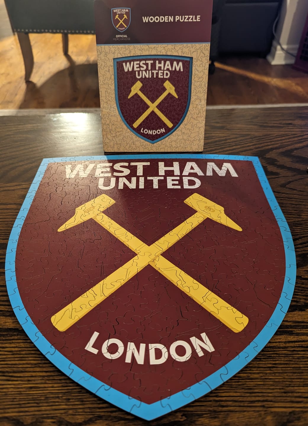 Customer photo review of West Ham United FC® Logo - Wooden Puzzle