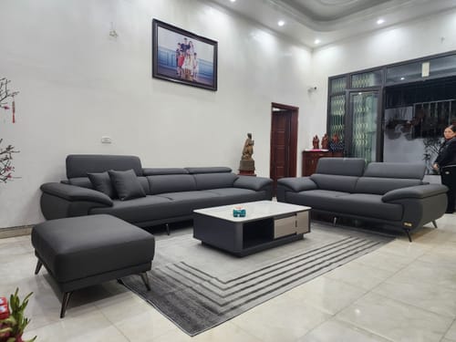 Customer photo review of PERRY - Sofa văng da 3 chỗ tựa gật gù