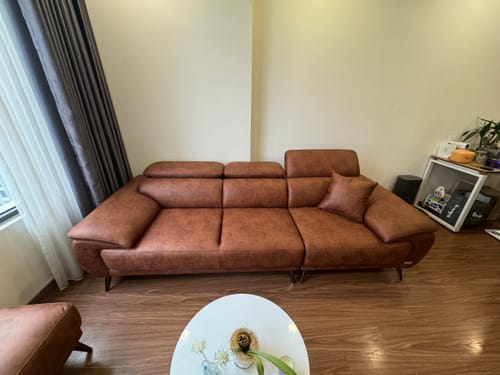 Customer photo review of PERRY - Sofa văng da 3 chỗ tựa gật gù
