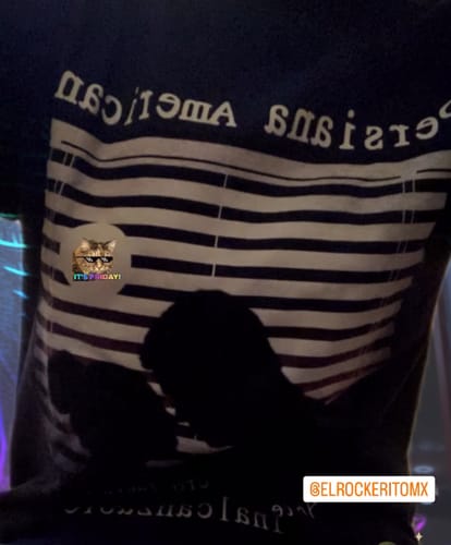 Customer photo review of Playera Persiana Americana Soda Stereo
