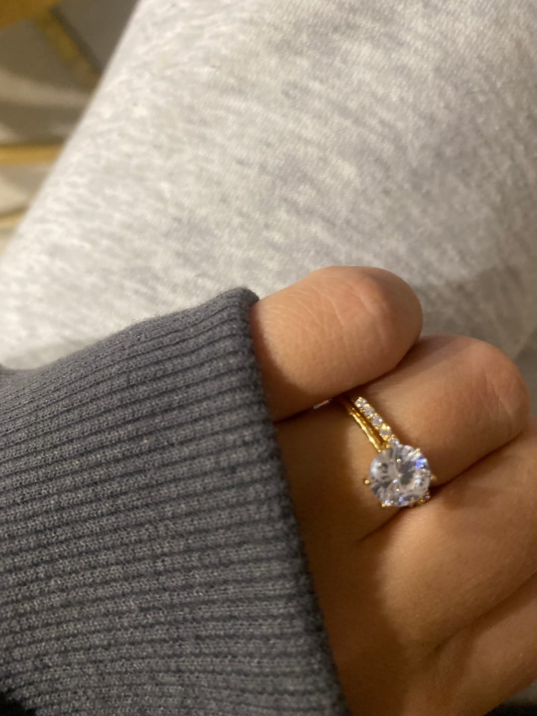 Customer photo review of Double Rings Set | 18K vergoldet